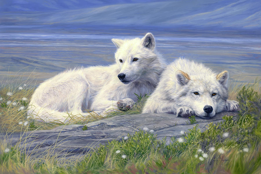 Spirits of the Arctic Painting by Lucie Bilodeau