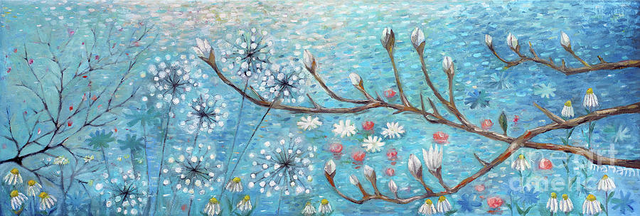 Flowers Still Life Painting - Spiritual Garden by Manami Lingerfelt