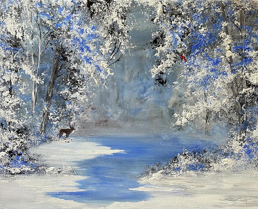 Spiritual Winter Painting By Joanna Deritis - Fine Art America