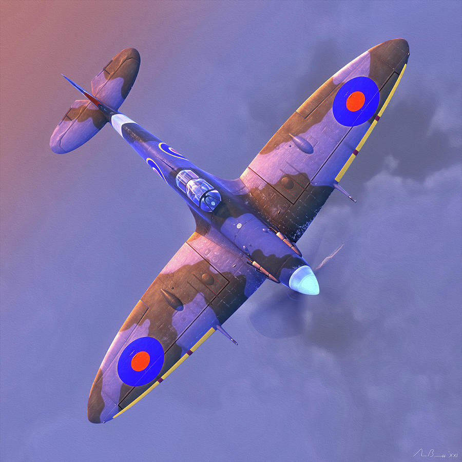 Spitfire 85th Anniversary Digital Art by Adam Burch