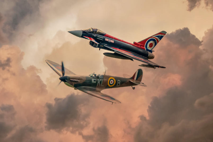 Spitfire And Typhoon Digital Art