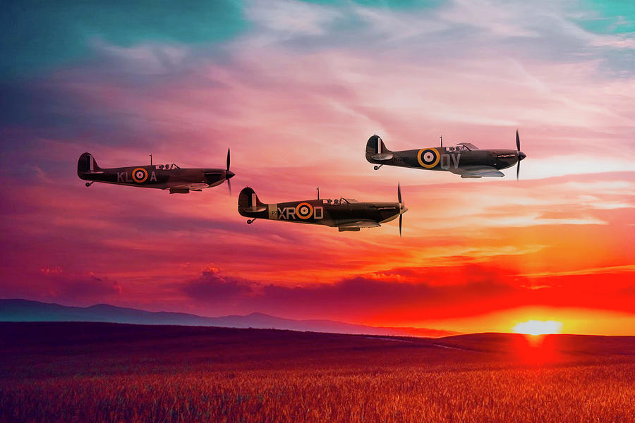 Spitfire Dawn Digital Art by Airpower Art