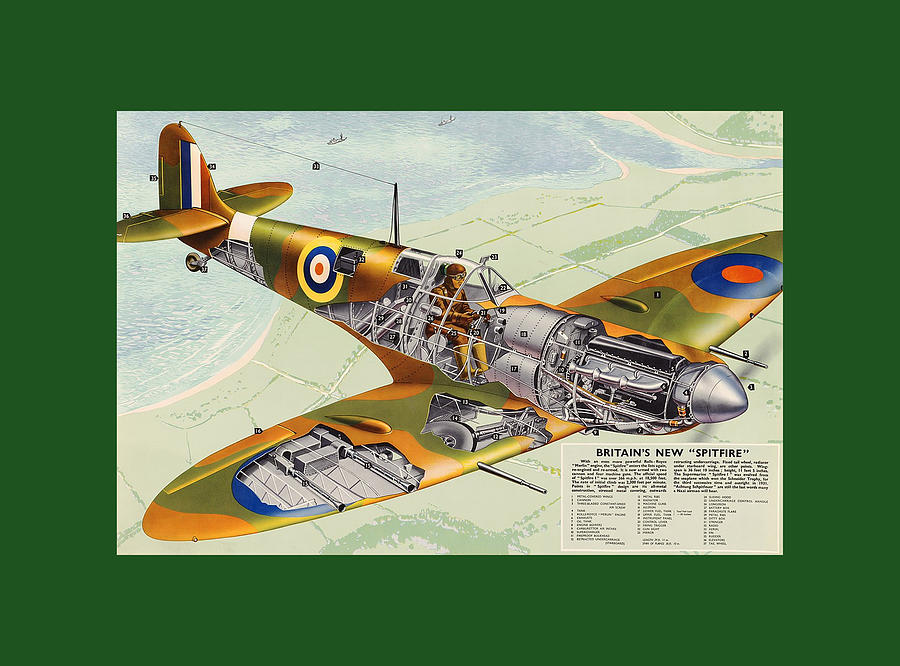 Spitfire Poster. Digital Art by Tom Hill - Fine Art America