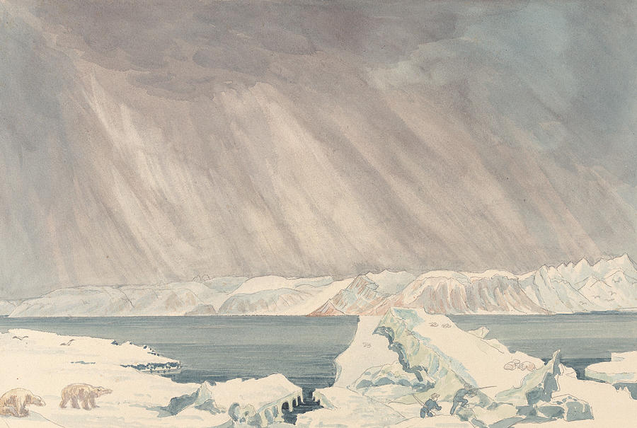 Spitzbergen, Bearing South Drawing by Charles Hamilton Smith