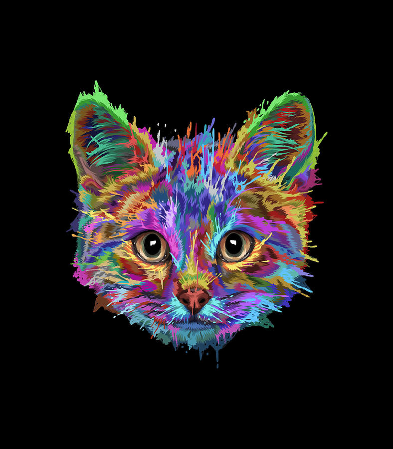 Splash Art Cat Digital Art by Splash Art Cat