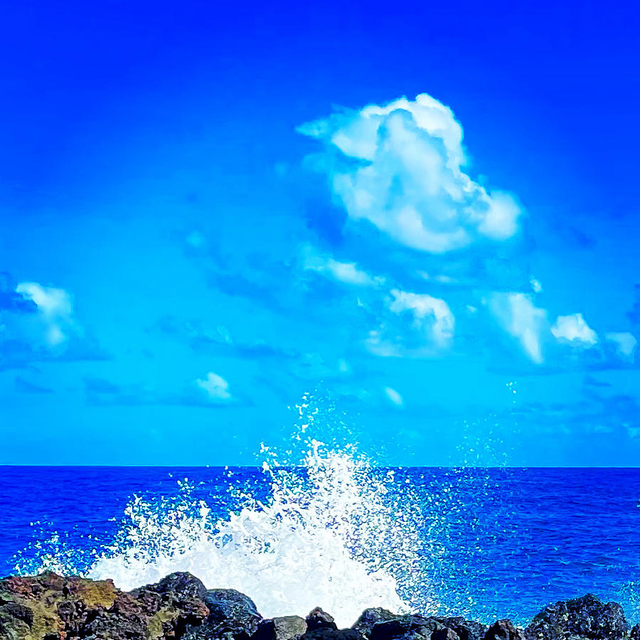 Splash Cloud Blue Aloha  Photograph by Joalene Young