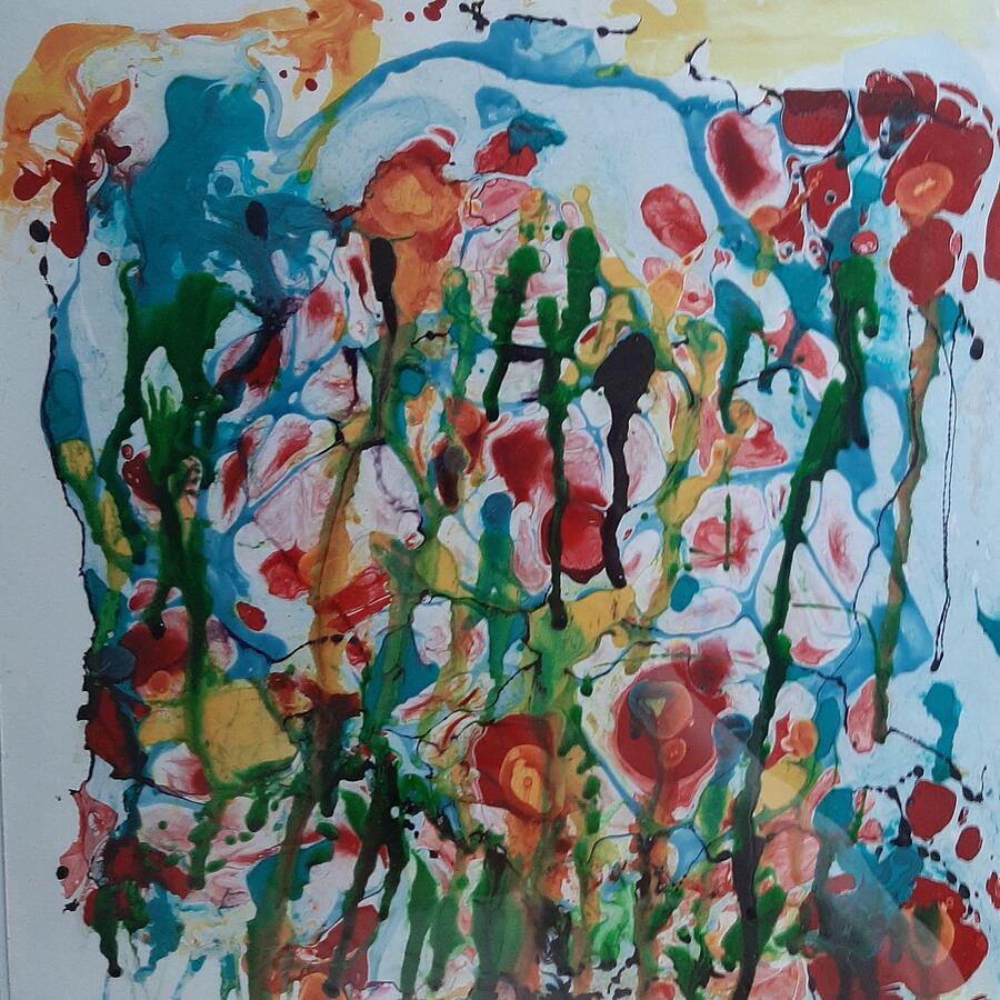 Abstract Painting - Splash by Maureen Higgins Conn