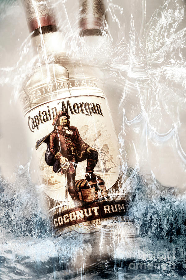 Splash of Coconut- Captain Morgan Photograph by Janie Johnson