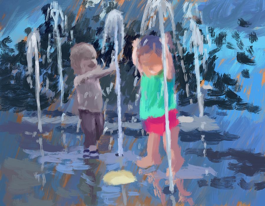 Splash Pad Painting by Larry Whitler