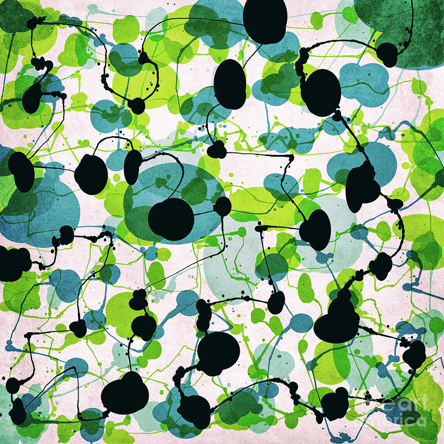 Splashes of Blue and Green Digital Art by Phil Perkins