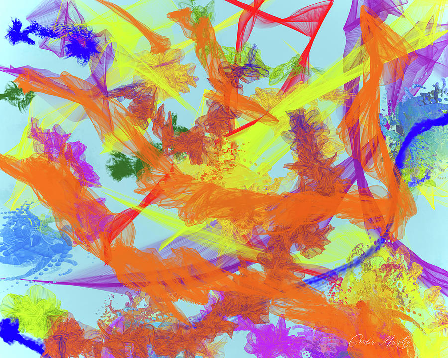 Splashes of Color Abstract Digital Art by Cordia Murphy