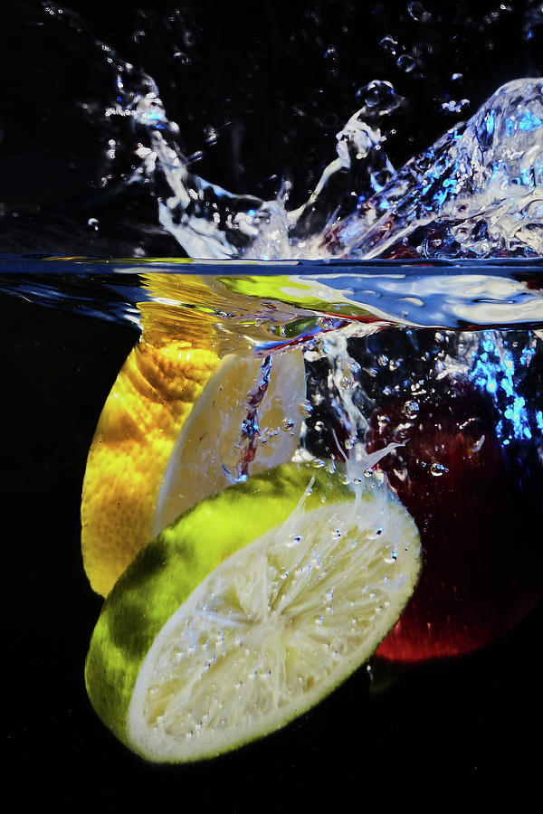 Splashing Fruit Photograph by Jon Glaser