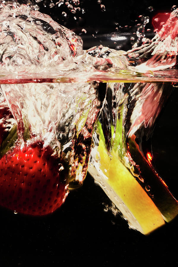 Splashing Fruite Photograph by Jon Glaser
