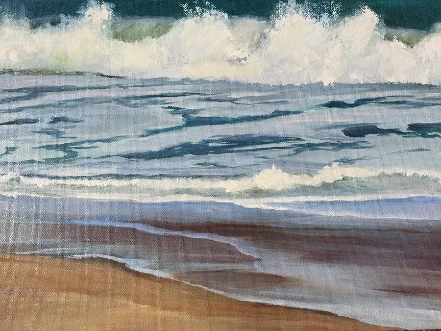 Splashing Waves Painting by Judy Rixom