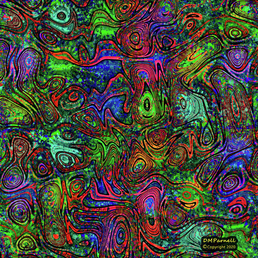 Splat Bloom Psychedelic Digital Art by Diane Parnell - Fine Art America