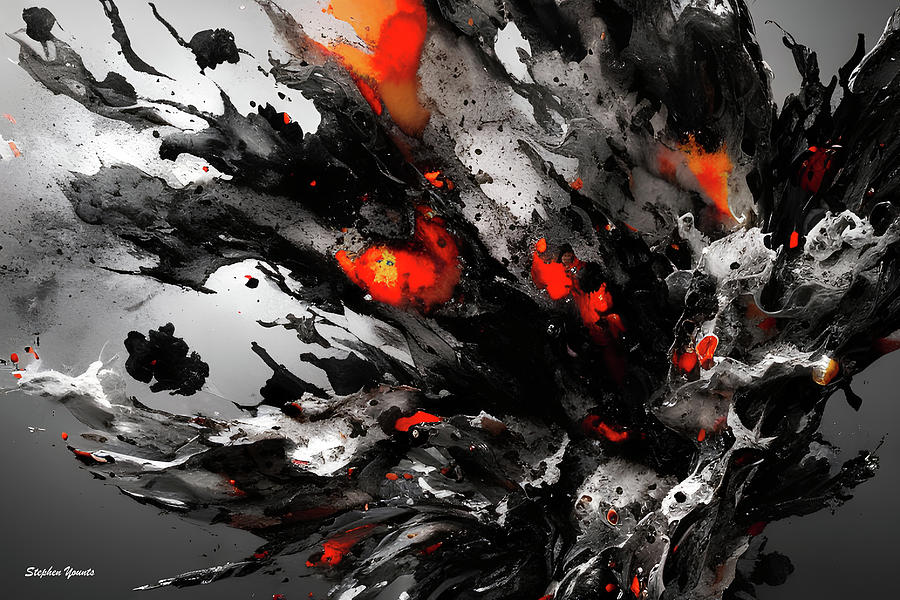 Splatter Fire 007 Digital Art by Stephen Younts - Fine Art America