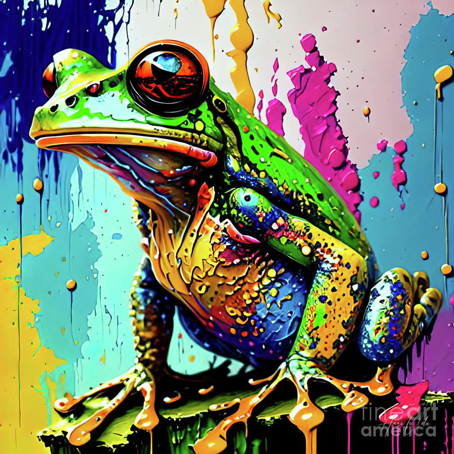 Splatterific Frog Digital Art by Haru Udu - Fine Art America