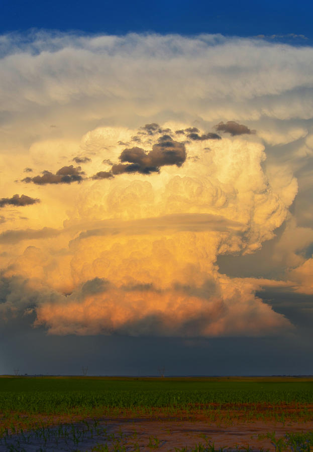 Splendid Sunset Storm South of Broken Bow, Nebraska  Photograph by Ally White