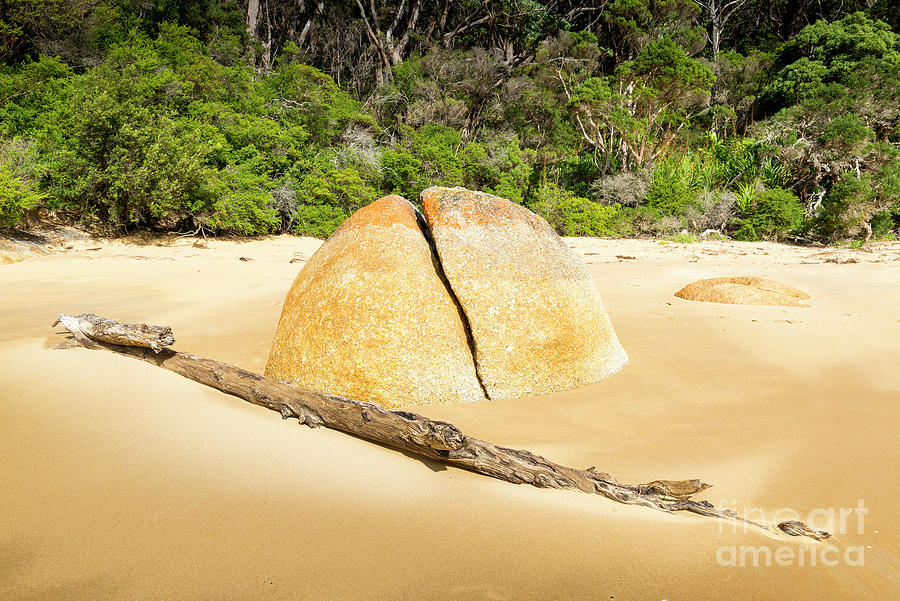 Naturally Split Rocks Split Granite Rock Photograph by THP Creative - Fine Art America