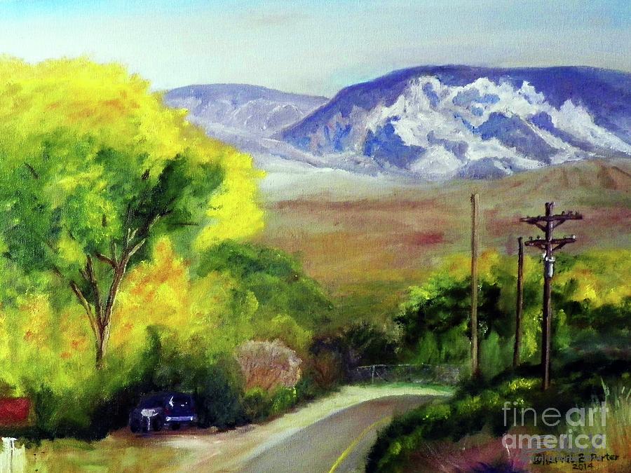 Split Mountain in the Fall Painting by Sherril Porter