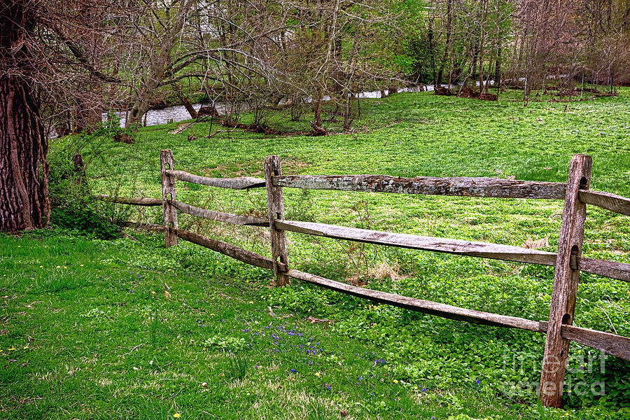 Split Rail Fence at Valley Forge Photograph by Olivier Le Queinec