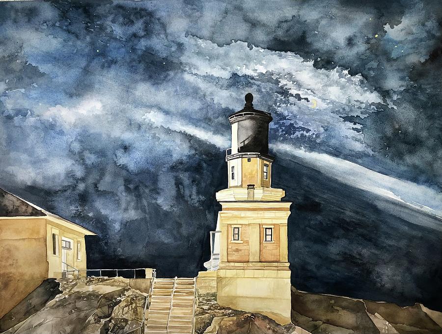 Split Rock Lighthouse Painting by Lance Wurst