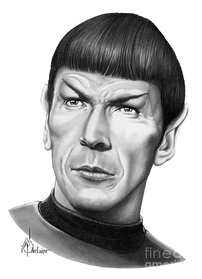 A4 Art Graphite Pencil Sketch Drawing Leonard Nimoy Commander Spock Star  Trek | eBay
