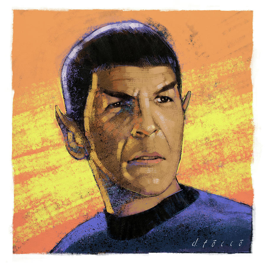 Spock - painting 01 Painting by Douglas Tocco - Fine Art America