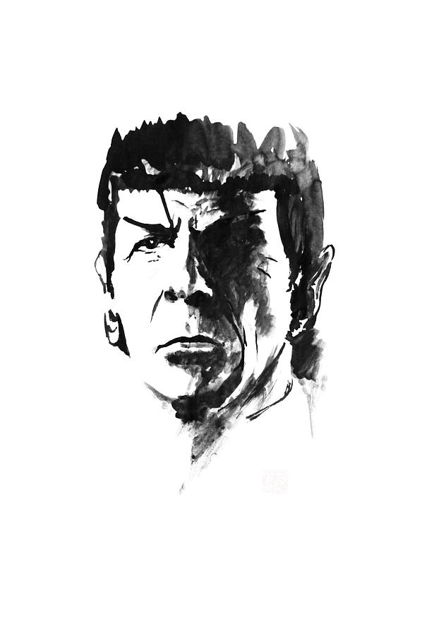 Star Trek Painting - Spock by Pechane Sumie