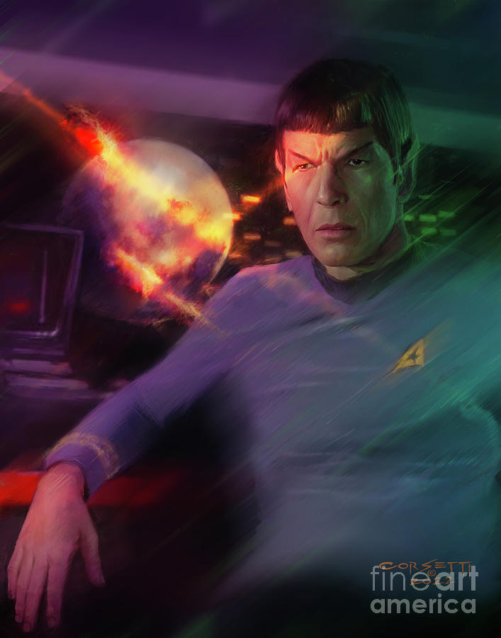 Spock Torn  Digital Art by Robert Corsetti