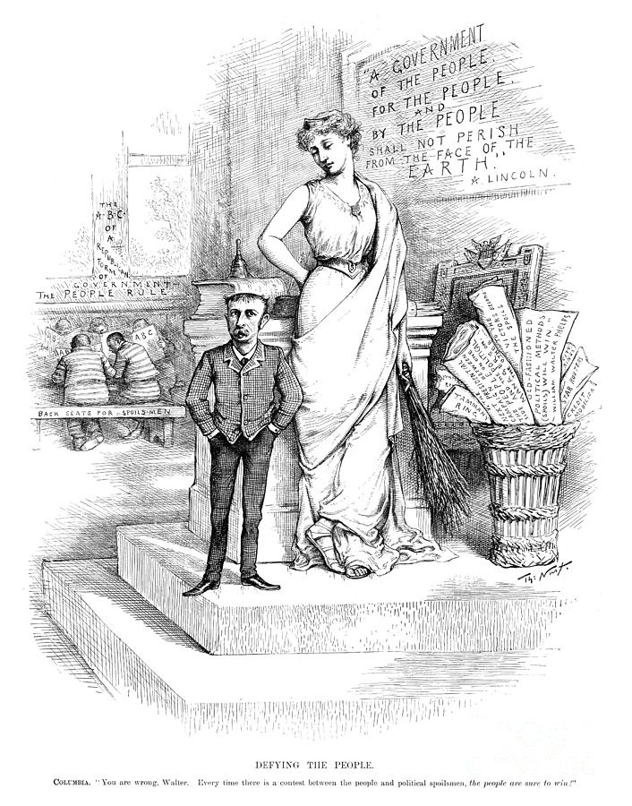 Spoils System Cartoon, 1885 Drawing by Thomas Nast