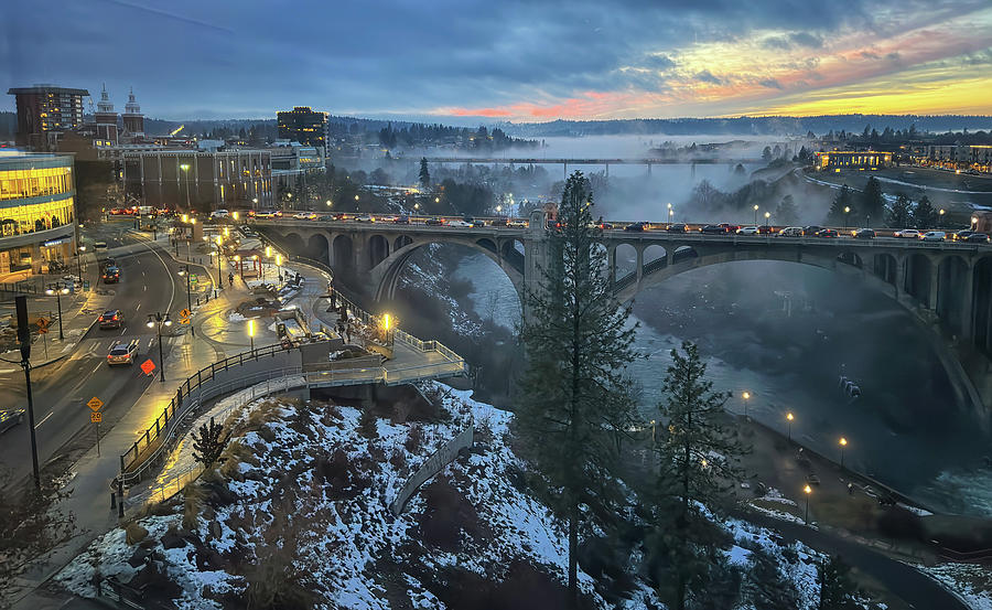Spokane Photograph - Spokane Fog by James Richman