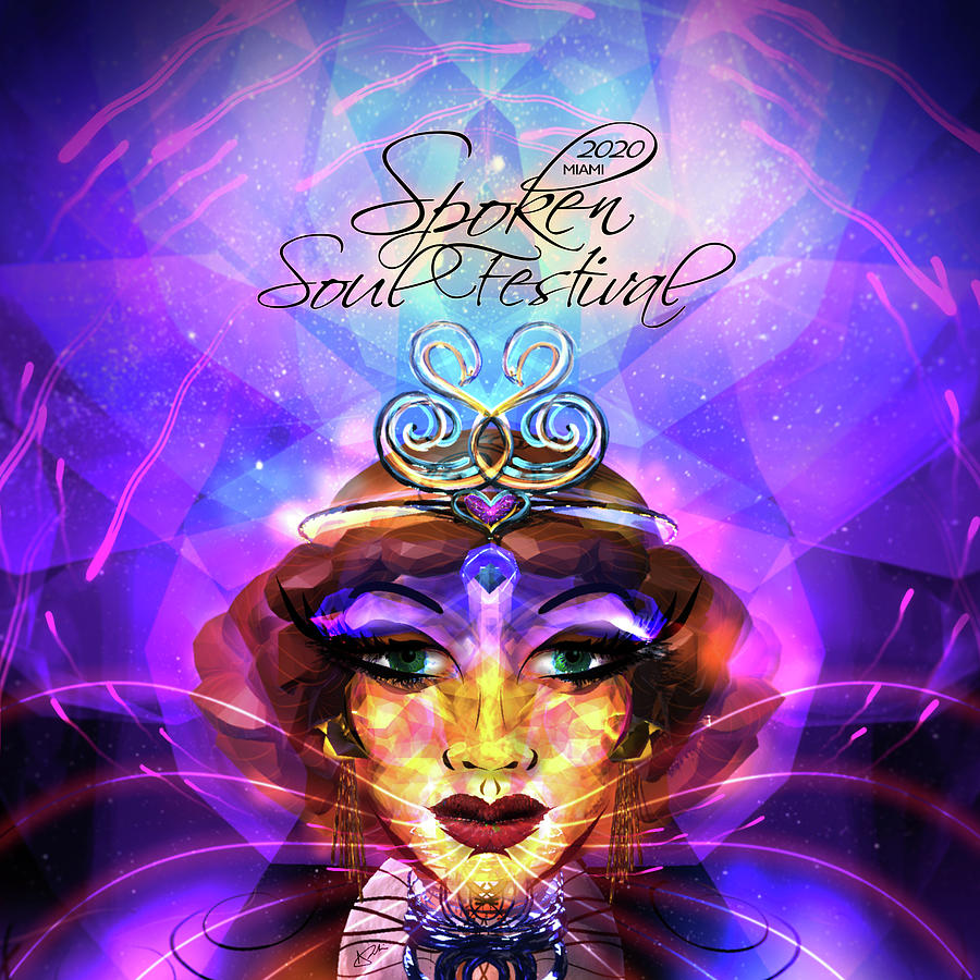 Spoken Soul Goddess Aurora Portrait Digital Art By Alissa Christine