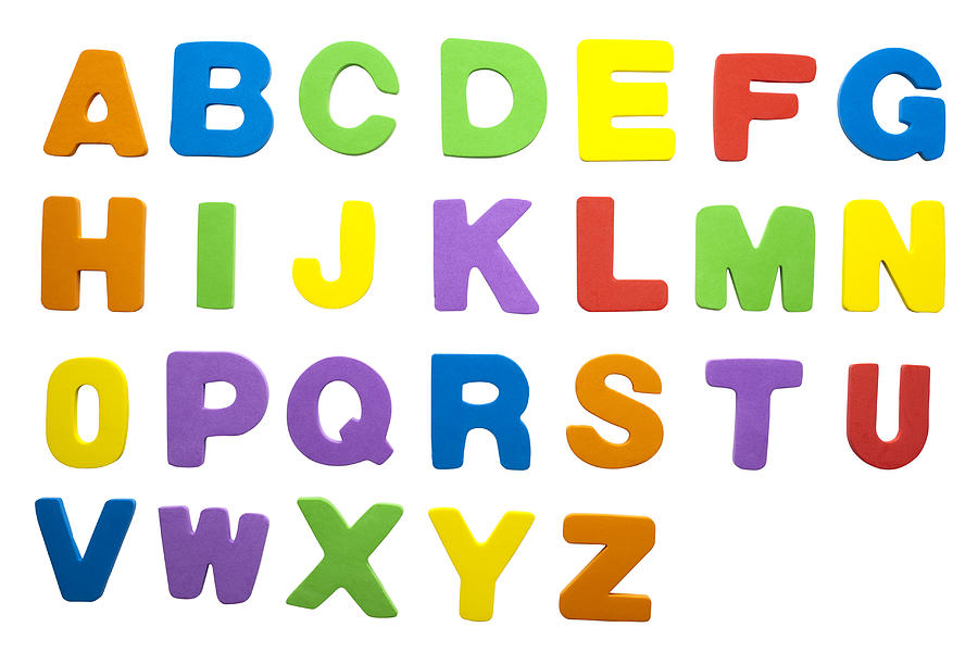 Sponge alphabet letters  Photograph by Creative Crop