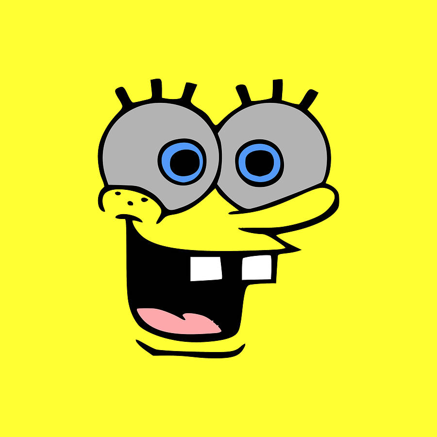 Spongebob face Drawing by Su Topo