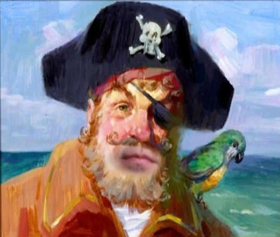 Spongebob Pirate Painty Poster Painting by Price Matthews Fine Art