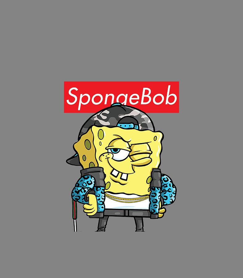 Spongebob Squarepants Supreme Logo Digital Art by Leoniw Eddi - Fine ...