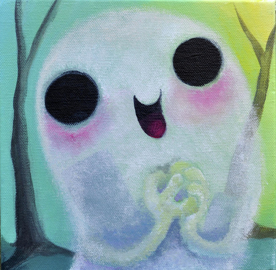 Spooky Ghost Painting by Miranda Pellegrino - Fine Art America