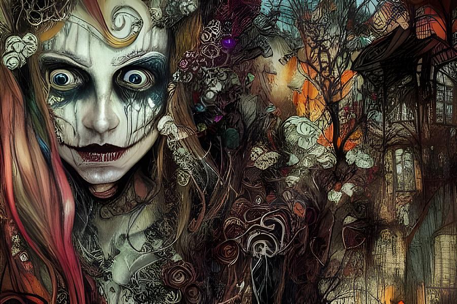 Spooky Halloween Witch Digital Art by Beverly Read
