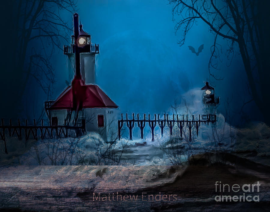 Spooky Lighthouse Digital Art by Matthew Enders - Fine Art America