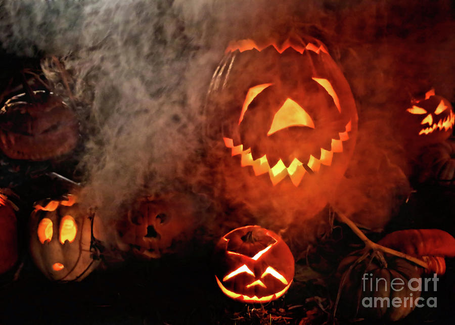 Spooky Pumpkins Photograph by Vivian Krug Cotton