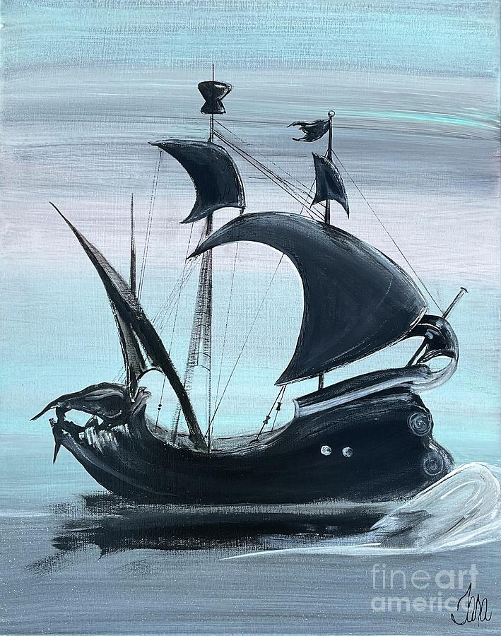 Taras Spooky Ship   Painting by Tara Dunbar