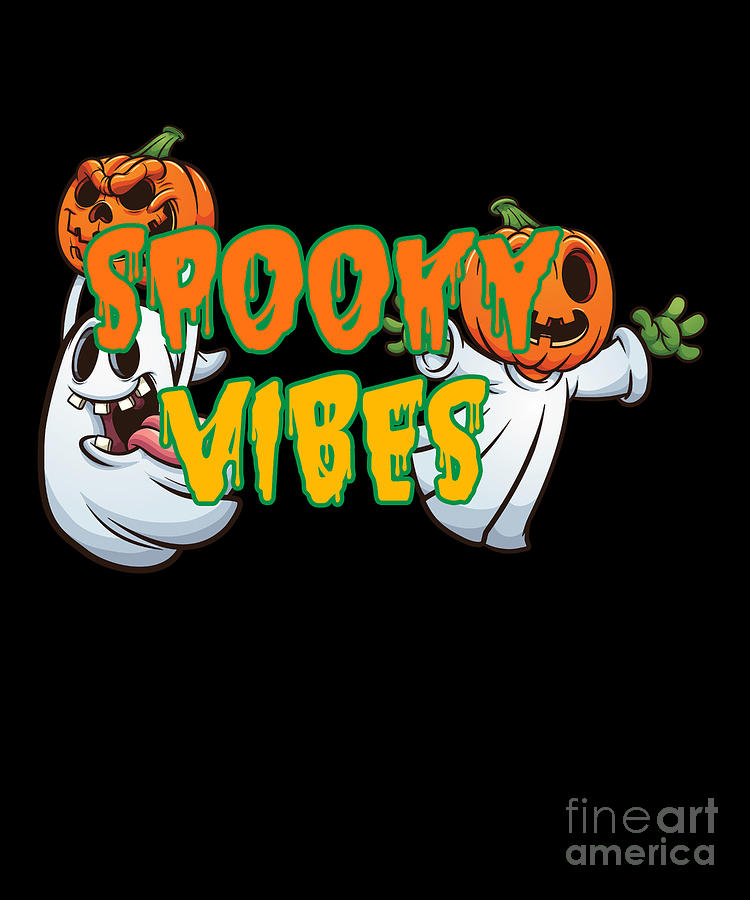 Spooky Vibes Halloween Pumpkin Horror Scary Gift Digital Art by Thomas ...