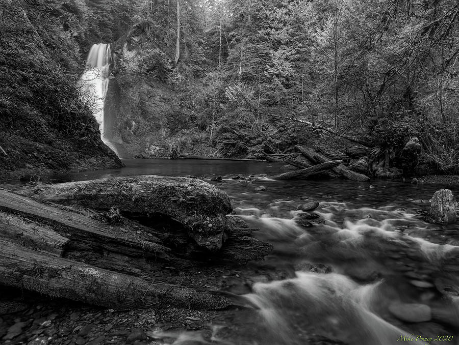 Spoon Creek Falls BW 03 Photograph by Mike Penney - Fine Art America