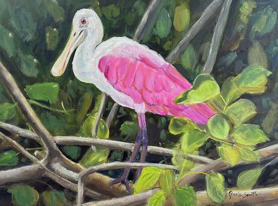 Spoonbill  Painting by Gloria Smith