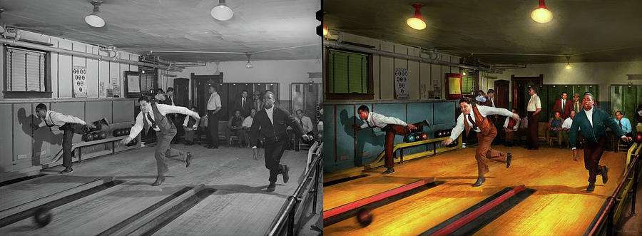 Sport - Bowling - A league of their own 1941 - Side by Side Photograph by Mike Savad