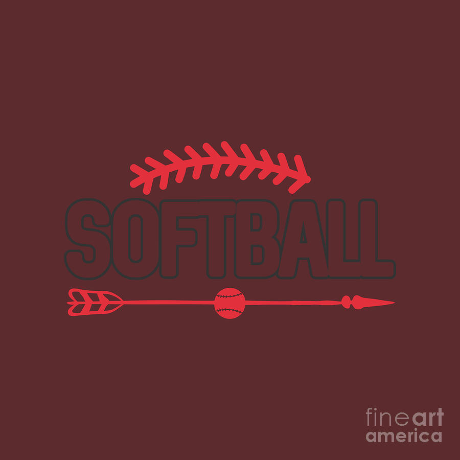 Softball Digital Art - Sport Fan Gift Softball Funny Quote by Jeff Creation