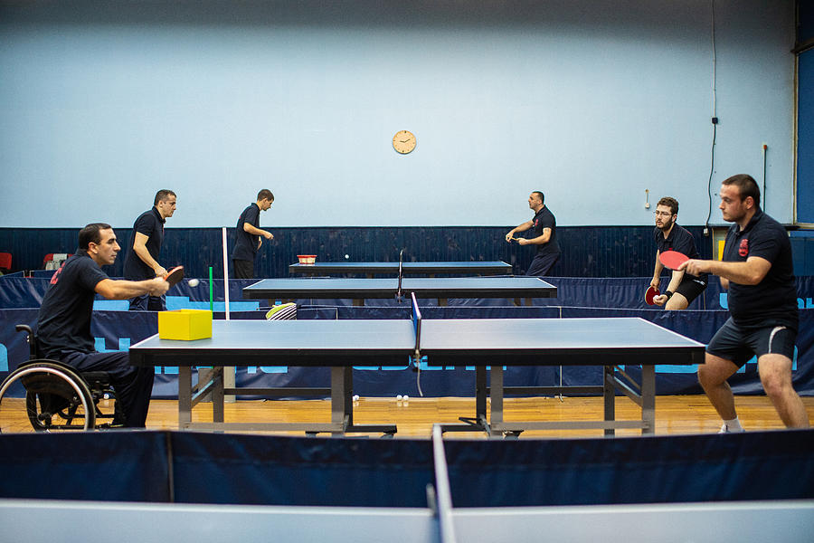 Sport hall for table tennis Photograph by Miodrag Ignjatovic