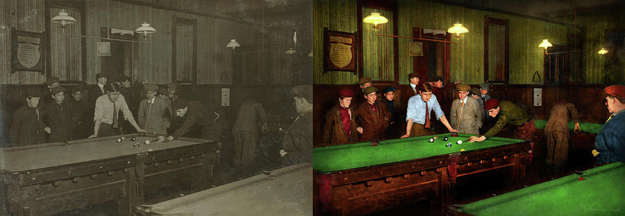 Sport - Pool - Elm Street pool 1912 - Side by Side Photograph by Mike Savad