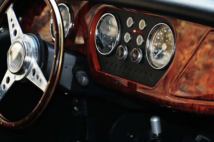 Sports Car interior wooden design Photograph by Mike Photographer